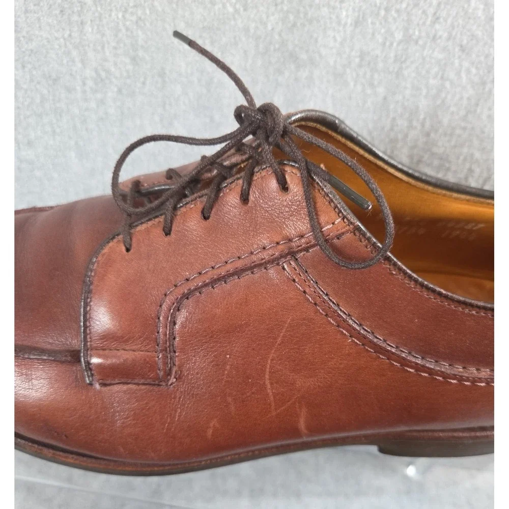 Allen Edmonds Stockbridge Mens Brown Leather Split Toe Oxford Shoes Size 9.5